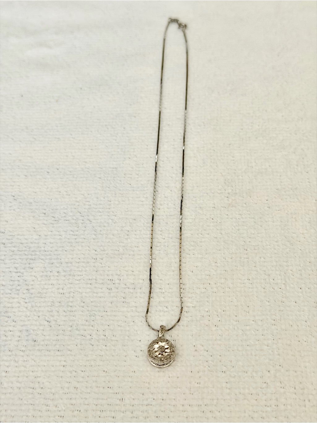 Solid 925 Sterling Silver Necklace & Earrings Set + Bonus Crystal Bracelet — image 3 of 8